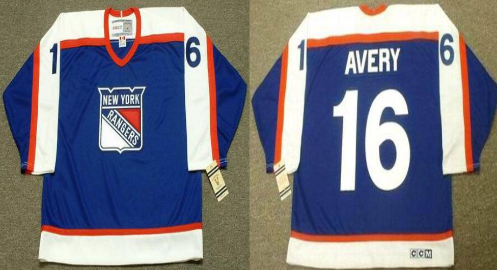 2019 Men New York Rangers #16 Avery blue CCM NHL jerseys